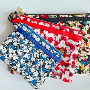 Carolina Herrera Red and Blue Cosmetic Bags
